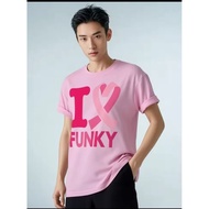 Latest I love FUNKY pink casual adult women's t-shirt