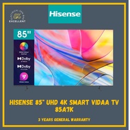 HISENSE 85" UHD 4K SMART VIDAA TV 85A7K