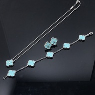 four leaf clover hot-selling classic four-leaf clover new Christmas four-leaf clover necklace earrin