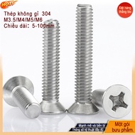 M3.5M4M5M6 Phillips Screw 304 Stainless Steel Countersunk Screw Flat Bolt Electronic Small Screw