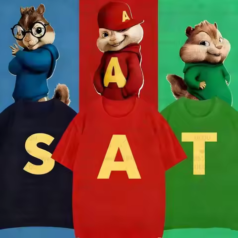 Alvin and The Chipmunks Fashion Unisex Casual Sportswear Men's Women Cartoon Costume Women's T-shirt
