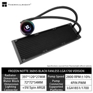 Thermalright Frozen Notte FN360 V5 Fanless CPU Water Cooler Black Body for AM4 / AM5 + LGA1851 / LGA