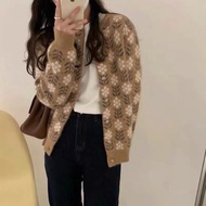 Momoofficial KNITTED CARDIGAN OUTER SWEATHER KOREAN WOMEN'S SWEATER PREMIUM KNITTED MATERIAL