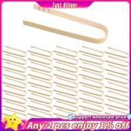 50Pcs Tongs Disposable Cooking Utensils Mini Bamboo Tongs Natural Toast Tongs for Cooking