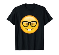 Nerd Glasses Buckteeth Emoticon Funny Hilarious Nerdy Face T-Shirt