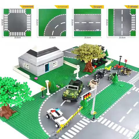 Assembly Bricks 32x32 32x16 Dots Classic Plate New City Road Green Street Baseplate Base Plates 32*3