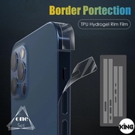 KI One Set Matte Clear Phone Side Film / Full Cover Transparent Hydrogel Rim Film For iPhone 13 Pro Max /  Frame