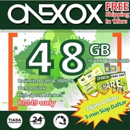 【READY STOCK】【48GB】ONEXOX BLACK B54DB 48GB 4G Plan ONEXOX SIMKAD UNLIMITED HOTSPOT ONEXOX SIMCARD **