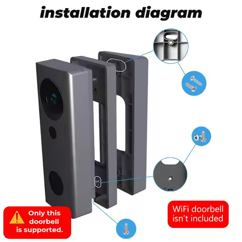 Adjustable Angle Doorbell Bracket for Ring Video Doorbell Household Doorbell Bracket Adjustable (Lef