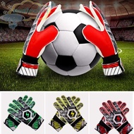 MALCOLM 1 Pair Goalkeeper Gloves, Finger Protection Cushioning Kids Goalie Gloves, Riding Scooters Antiskid Wear Resistant Breathable Latex Gloves Play Football