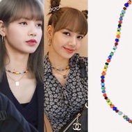 Smiley Face Colored Beads Necklace Expression Necklace