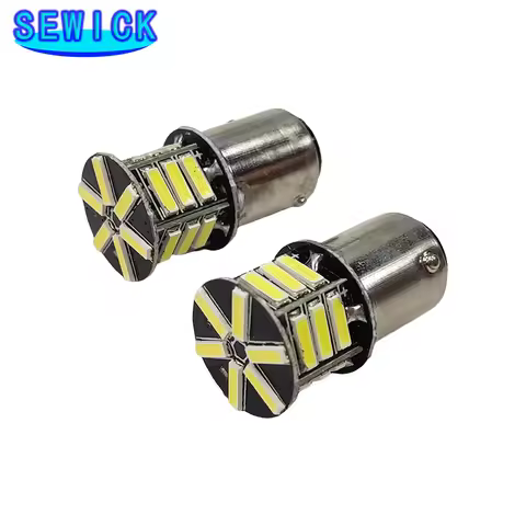 100Pcs 1156 BA15S LED Car Styling Front Turn Signal Lamp Backup Lights White Amber 1157 BAY15D