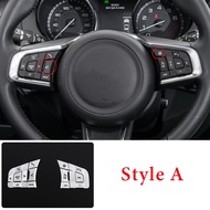 For Jaguar XE XF F-PACE E-PACE F-TYPE Aluminum Alloy Car Steering Wheel Button Sequin Decorative Protection Sticker Accessories