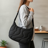 Trendy Women’s Lightweight Crossbody, Tablet-Friendly, Big Zipper Cloth Bag