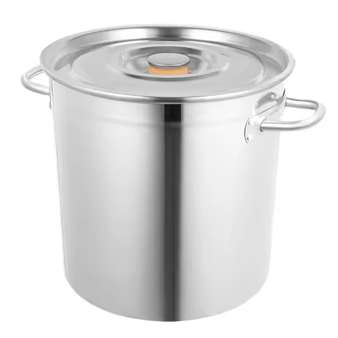 35L/ 30Qt Stainless Steel Stockpot, Soup Cooking, Canning Pot Stockpot W/ Lid for Hotels Restaurants
