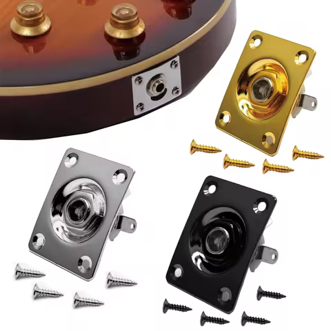 Miwayer Rectangular-Style Electric Bass Guitar Plate, 1/4-Inch Input/Output Jack for Electric Bass G