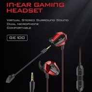 Gaming Headset Ge100 Dual Micrphone Gaming Earphone - Original