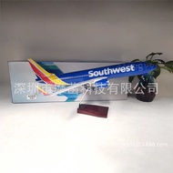 47CM Boeing 737 Southwest 737 Airplane Model with Light with Wheels Static Airplane Model Ornaments