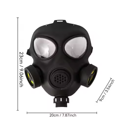 Halloween Anti-fog Double Wind Drum Gas Mask Props Resident Evil Sweating Real CS Field Mask