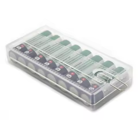 Storage Box Clear Protective PP Plastic Suitable for No5 Aa Batteries 8 Capacity Holder Storage Orga