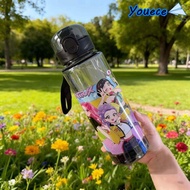 YOUECE K-pop Demon Hunters Water Cup, 700ml Anime Plastic Straw Mug, Portable ZOEY RUMI MIRA with St