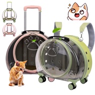 Bag Kucing Troli Lutsinar OutdoorPet Cat Transparent Bag Trolley / Luggage Bagpack