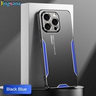 Jingsanc Phone Case For iPhone 11/12/15/15 Plus/15 Pro/15 Pro Max Aluminum Metal Casing Matte Back C