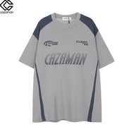 CAZAMAN เสื้อยืด OVERSIZE เสื้อยืดโอเวอร์ไซส์ เสื้อคอตตอน คอกลม แนวสปอร์ต 2288