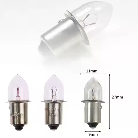 P13.5S Base Bulbs Old Style Flashlight 2.4V 3.6V 4.8V 6V 7.2V 0.4A 0.5A 0.75A Replacement Bulbs Torc