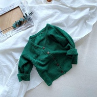 SOFT COTTON CARDIGAN | Girls CARDIGAN | GREEN GREEN GREEN | RED RED RED | PUMPKIN PUMPKIN|Soft Kids 