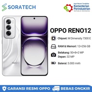 OPO RENO 12 5G 12/256GB RAM 12GB ROM 256GB RENO12 HP Android Garansi Resmi
