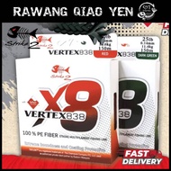 STRIKE 2 VERTEX 838, 100% PE LINE, X8 BRAID LINE 150M/300M, FISHING LINE