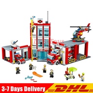 DHL Lepin 02052 City The Fire Station Set Genuine  INGly  60110 Building Blocks Brick Action Toys Gi