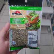 Meriah Daun Selasih Basil Leaves 20 Gram Herbs and Spices
