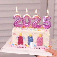 1 Nến sinh nhật hình trái tim màu tím, Nến bóng bay, Trang trí mặt bánh, Trang trí món tráng miệng b