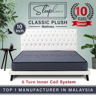 Sleephaus (King) 10 Inch Bamboo Charcoal Fabric Fibre Classic Plush Posture Spring Mattress/Tilam