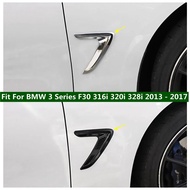 Auto Accessories Leaf Board Decoration on Shark Gills Trim Stickers Decor Cover For BMW 3 Series F30