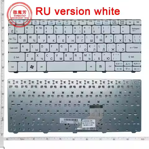 RU Keyboard for Acer for Aspire One Happy, Happy 2 ZE-7 HAPPY2 E100 AOE100 P0VE6 POVE6 ZE6 ZE7 N55C 
