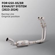 For GSX 8S GSX8S GSX-8S GSX8R Motorcycle Engine Exhaust muffler system Front Link Pipe