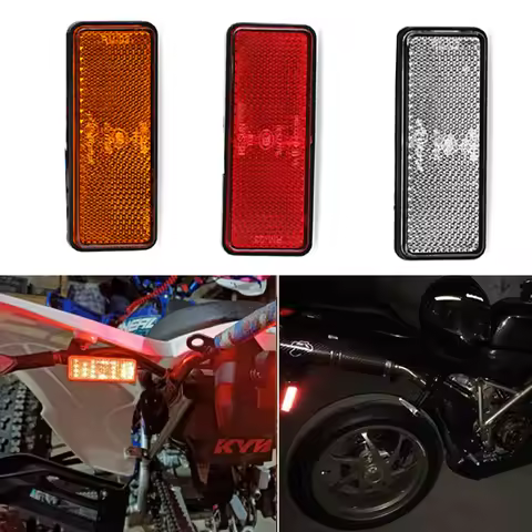 12v Tail Brake Stop Reflector Warning Marker Light Rectangle For Cbr 650r M109r Fz16 Kawasaki Z400 P