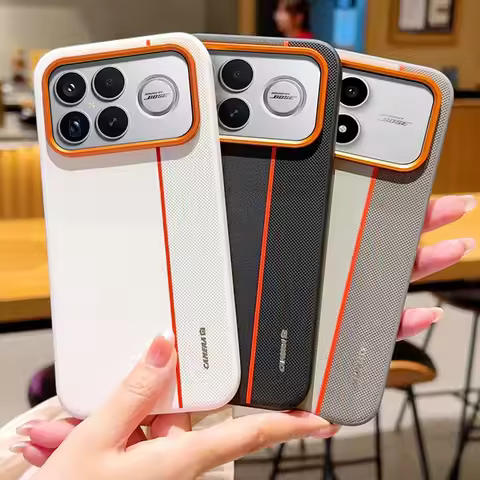 Colorful Faux Leather Red Lens Ring Raised Protective Lens Case For Poco F8 Ultra F8 Pro POCO F7 Ult