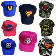 Cartoon Cotton Cap 2-9Years (Ready Stock) shiny 2 tone Cartoon Logo