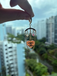 獨一無二 - Chanel 香奈兒中古鈕扣手製而成的14K鍍金耳環 - 單邊