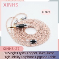 XINHS-90 5N Đồng mạ bạc 2.5 / 3.5 / 4.4mm Cáp nâng cấp cân bằng MMCX / 2Pin / QDC / TFZ Dây tai nghe