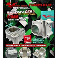 BLOCK Y15/LC135 63MM+3 / 65MM+4( GEN 3) PISTON ( FJN TAIWAN 100% ) NEW VERSION (BIG WATER JACKET) BY