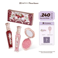 Flower Knows Strawberry Rococo Series Makeup Gift Set include Lipstick Blush Eye shadow