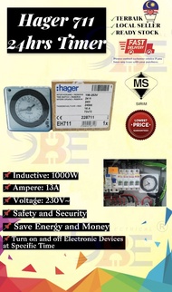 Hager EH711 Timer/ SBE 711 Timer with built in battery 16A