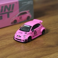Minigt 1: 64 Fiat Abarth Fiat Abarth 595 Pink LB Wide Alloy Car Model