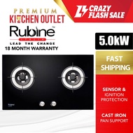 RUBINE 2 Burners Built-In Black Tempered Glass Hob (5.0kW) RGH-FIGATA2B-BL Gas Stove Gas Stove Burner Stove Gas Cooker Dapur Gas