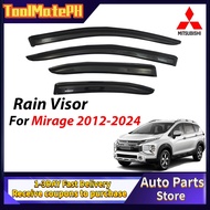 4Pcs Rain Visor For Mitsubishi Mirage G4 2012-2024 Door Visor Rain Guard Window Visor